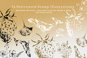 Vintage Rubber Stamps Clip Art Set, an Object Graphic by Paper Flowers Studio (Thumbnail 3 of 7)