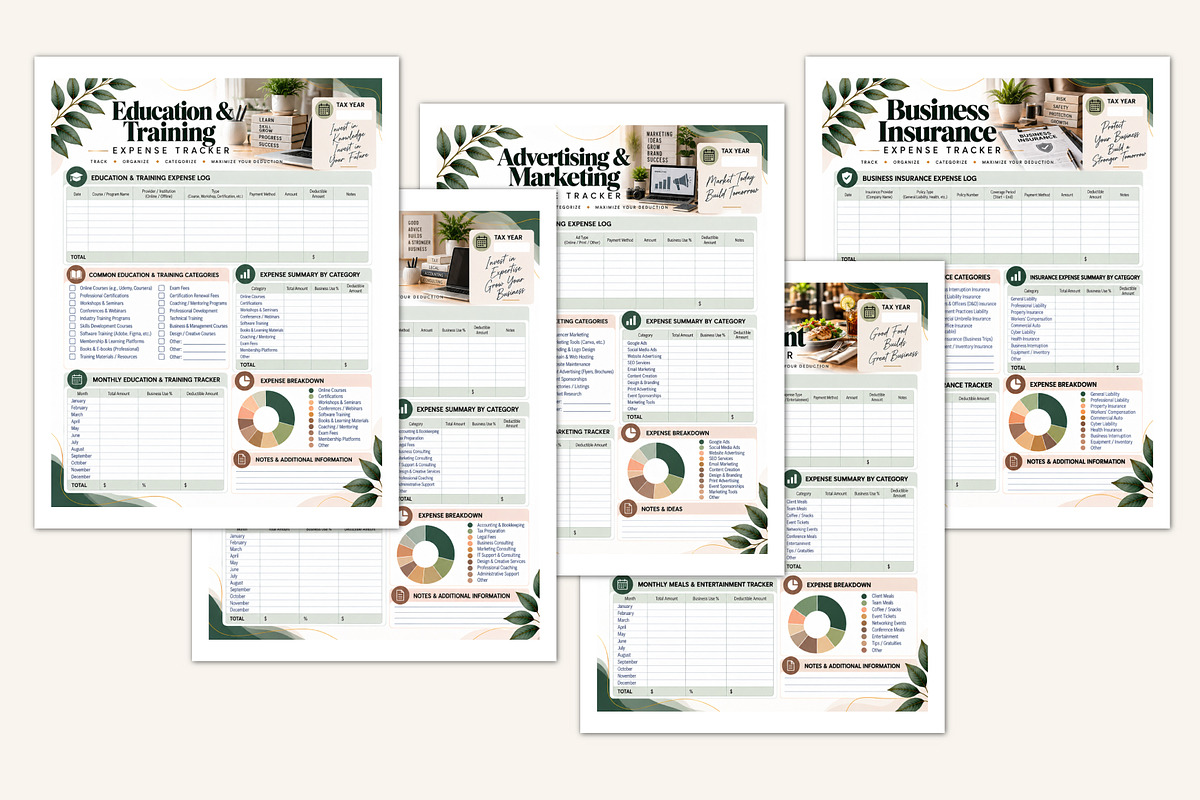 Tax Deduction Tracker, a Stationery Template by Designmela01 (Photo 3 of 5)