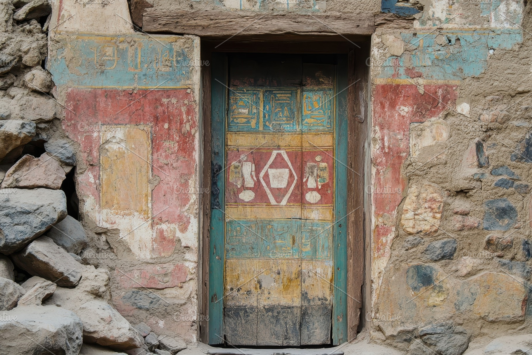 Ancient Hebrew house set in Egypt, a Photo by Pavel_design