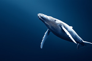 Majestic humpback whale swimming in, an Animal Photo by MistyDay