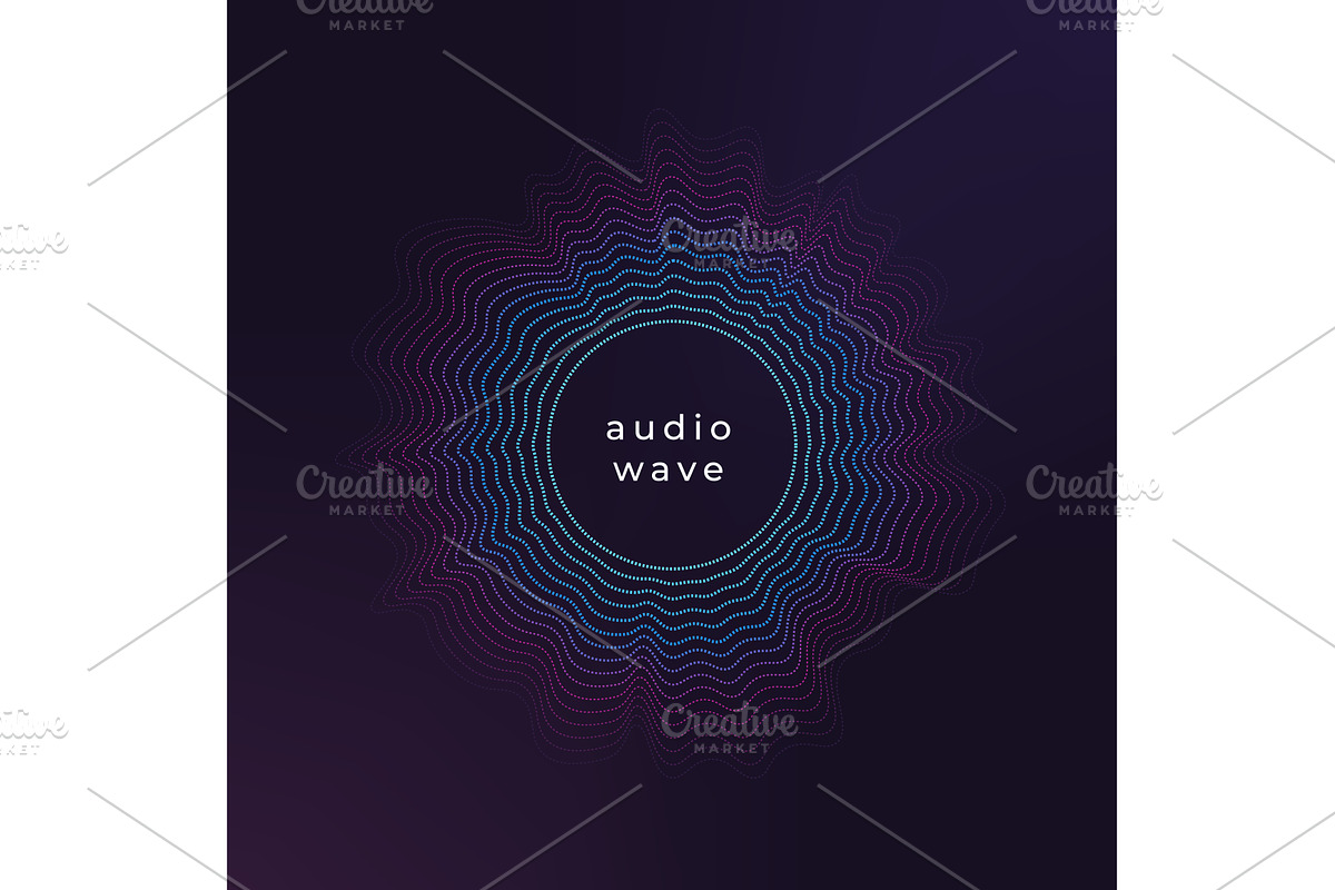 Sound circle wave. Abstract music, a Background Graphic by Valerie Bodnar