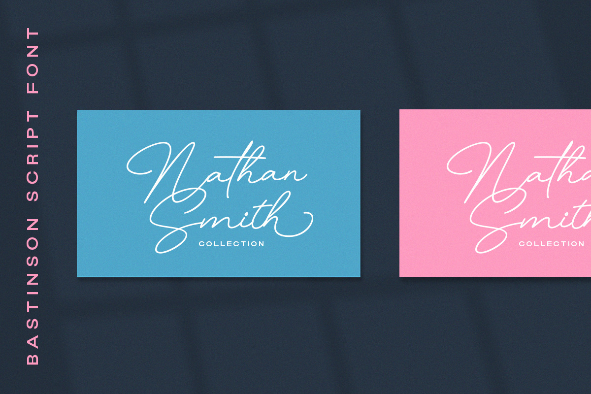 Bastinson - Monoline Script Font, a Script Font by Letterhend Studio (Photo 5 of 9)