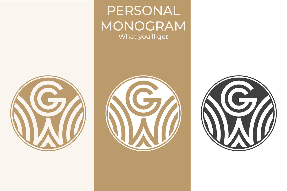 WG GW Wedding Monogram Logo, a Branding & Logo Template by LogoAV (Photo 3 of 6)