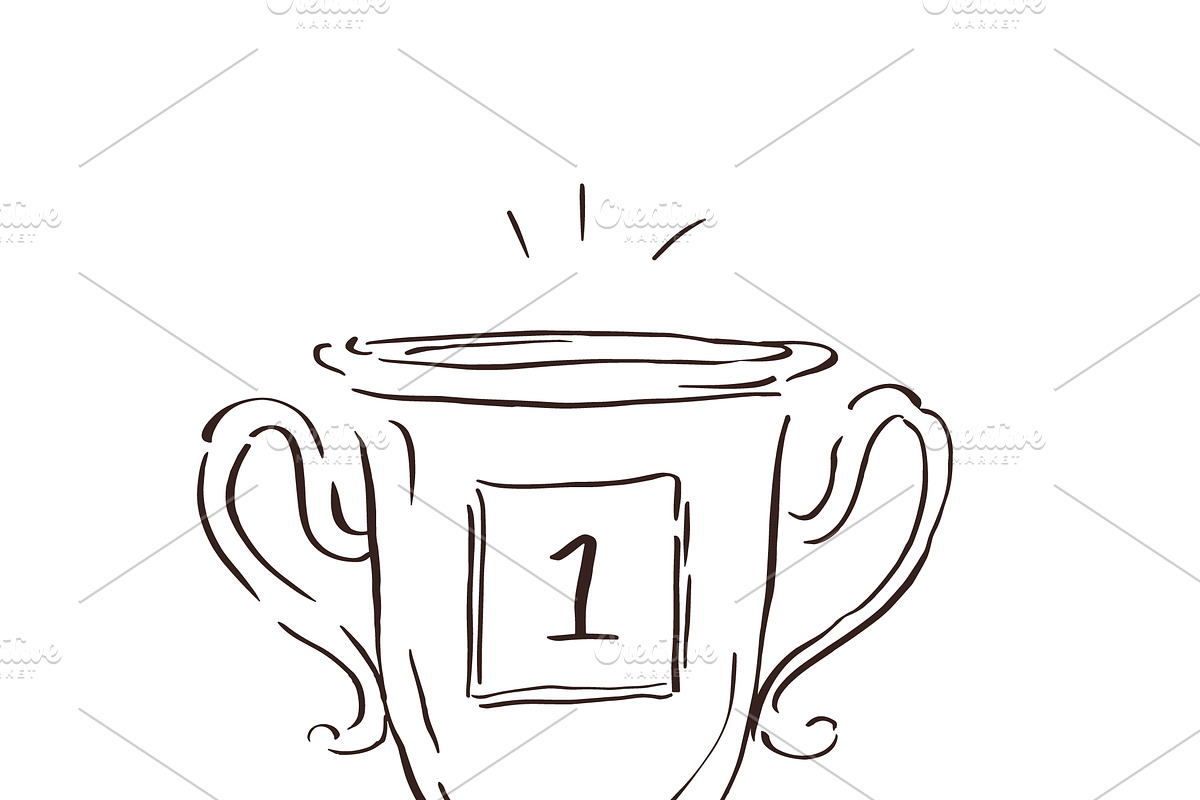 Hand-Drawn Trophy Illustration, an Object Illustration by Maj Graphics (Photo 3 of 3)