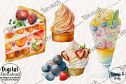 Watercolor Pastry Clipart Part 1, a Food Illustration by TanuschArts (Thumbnail 4 of 5)