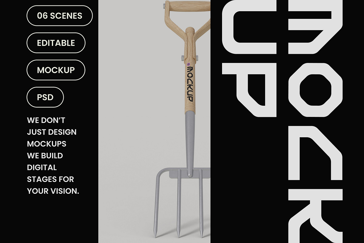 Long Garden Fork Mockup, a Household Mockup by hiddemaru (Photo 4 of 4)