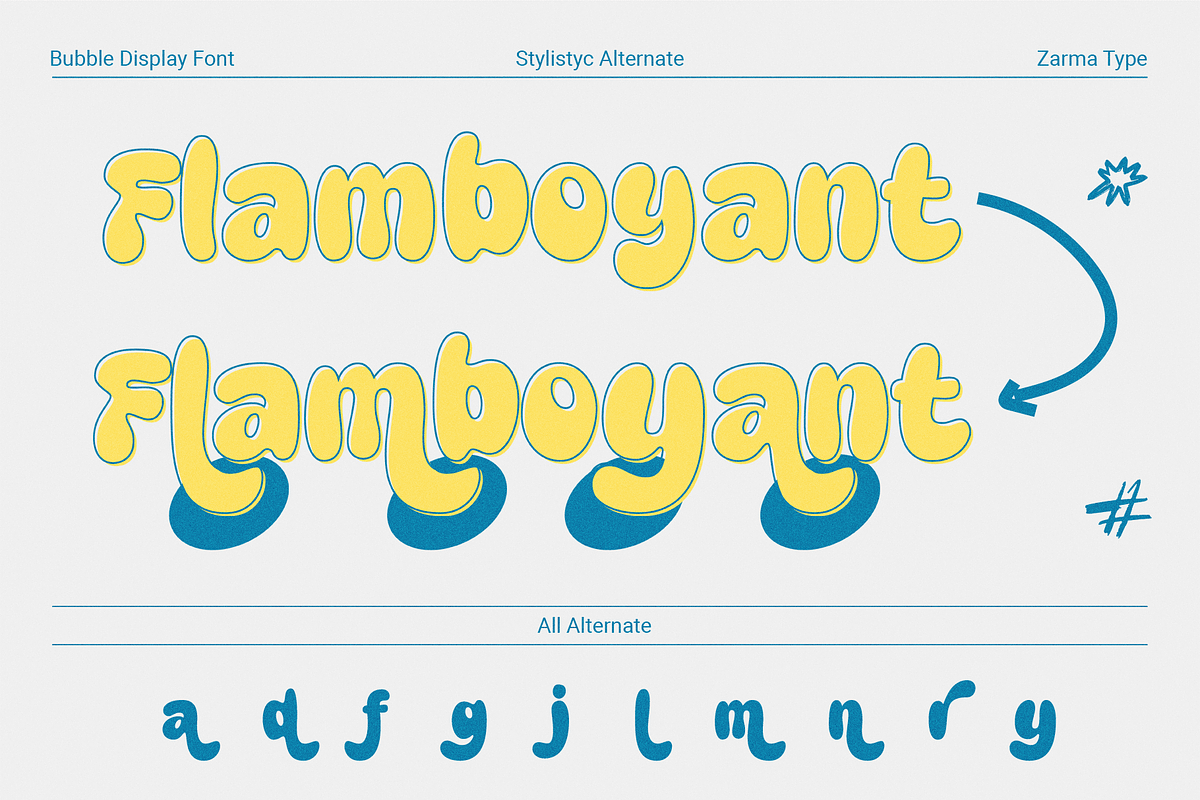 Cloudy Peaches - Bubble Font, a Sans Serif Font by Zarma Type (Photo 3 of 9)