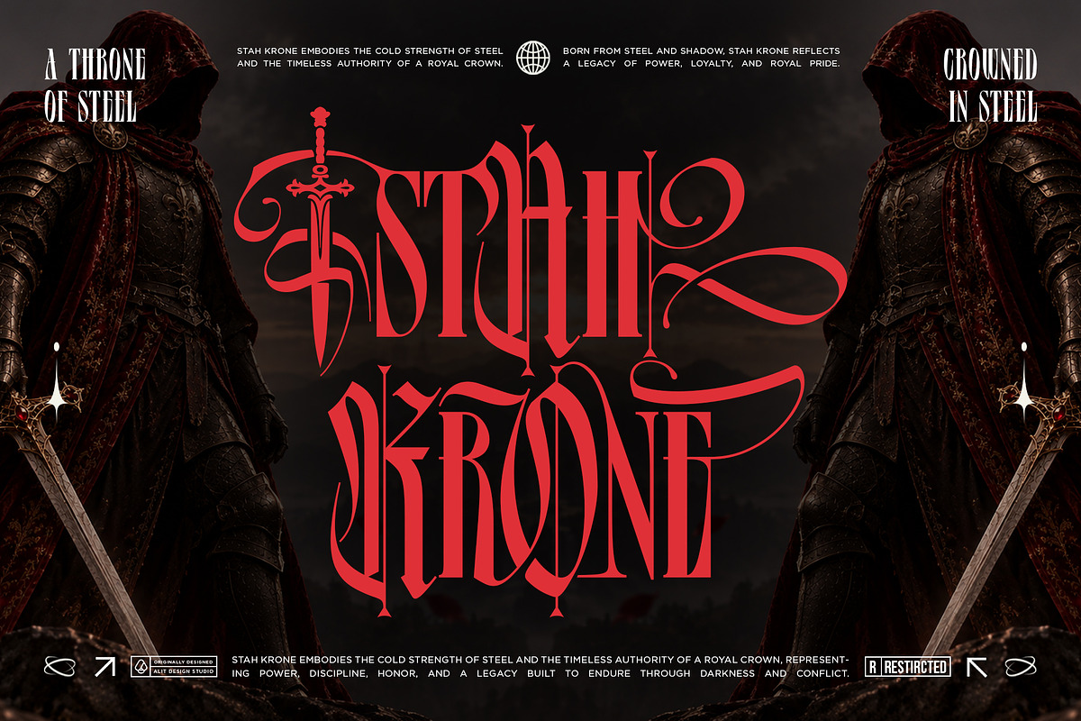 Supremus Typeface, a Blackletter Font by alit design (Photo 16 of 20)