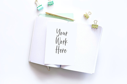 Open Note Card Mockup