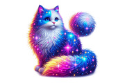 cute neon christmas cats clipart, an Object Graphic by Pixxel_Studio (Thumbnail 6 of 6)