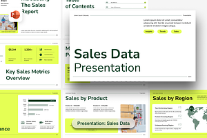 Sales Data Presentation Template, a Presentation Template by Sixtemp