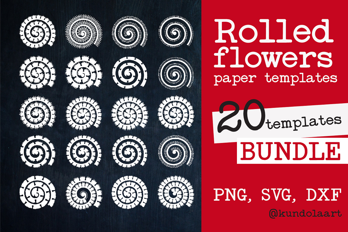Rolled Flower SVG. Paper Cut, a Shape Add-On by KundolaArt (Photo 1 of 5)