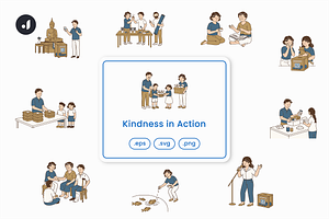 Kindness in Action Illustration, an Object Graphic by Jump Studio