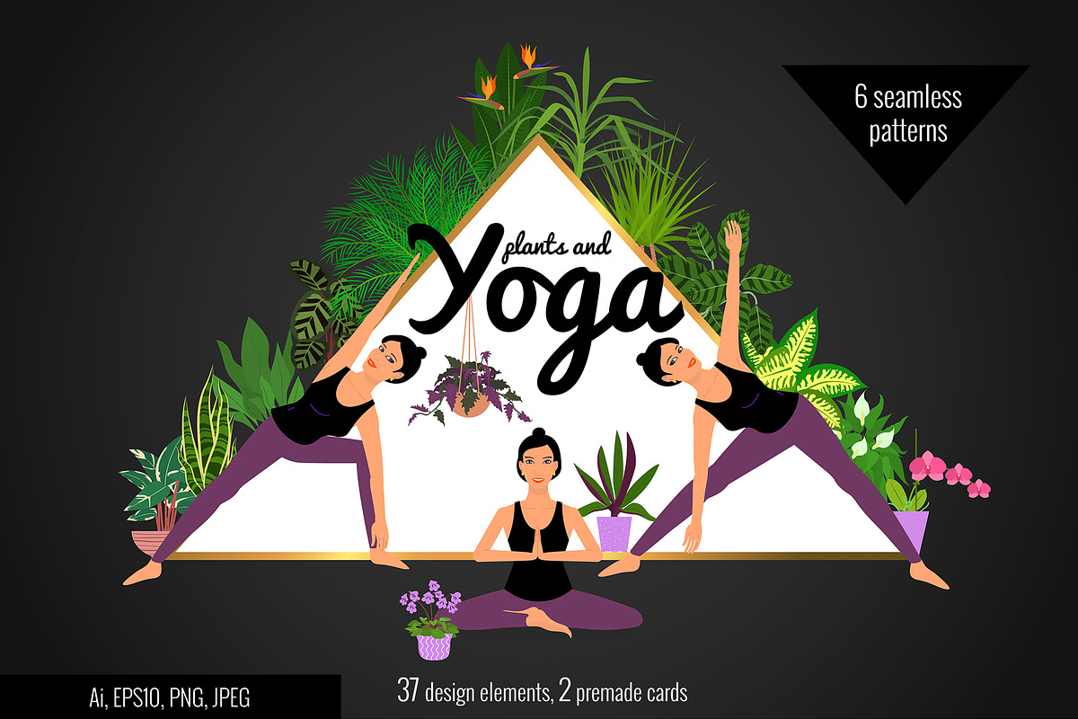Yoga Poses Illustrations with Names, an Object Graphic by Rose Design (Photo 13 of 13)