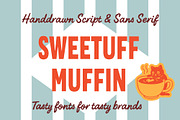 Sweetuff Muffin - Display Font, a Handwritten Font by Edignwn Type (Thumbnail 1 of 12)