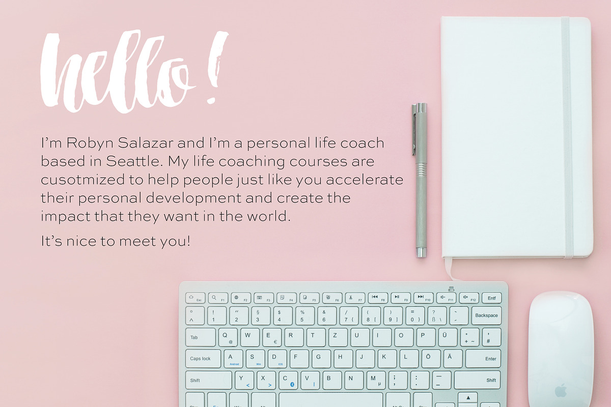 Hand-Lettered Blog Kit, a Templates & Theme by HappyHandsProject (Photo 3 of 5)