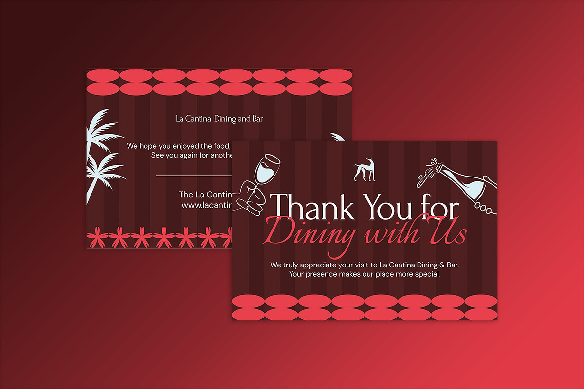 La Cantina - Thank You Card, a Card Template by StreaksideStd (Photo 2 of 3)