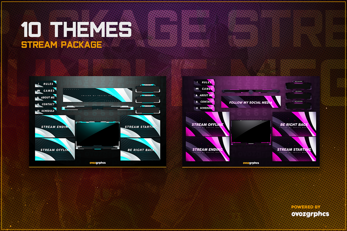 STREAM PACKAGE MEGA BUNDLE V2, a Social Media Template by Creathift (Photo 5 of 19)