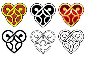 Celtic Heart Design - Vector