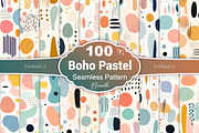 Boho Pastel Seamless Pattern, a Pattern Graphic by Forhadx5 (Thumbnail 1 of 12)