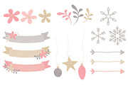 Pink Christmas Wreaths & Patterns, an Illustration by Amanda Ilkov (Thumbnail 4 of 5)