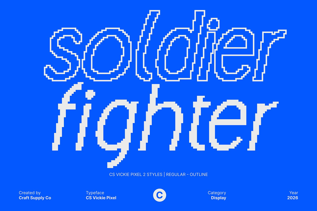 CS Vickie Pixel, a Sans Serif Font by Craft Supply Co. (Photo 2 of 8)