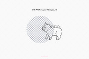 Hand Drawn Capybara Clipart Set, an Animal Illustration by Victoruler (Thumbnail 3 of 4)