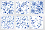 Oriental blue patterns collection, a Decorative Illustration by made by Tanya (Thumbnail 4 of 5)
