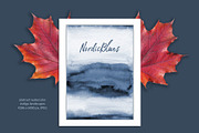 NordicBlues Watercolor Pack, a Texture Graphic by Marmoris.Arts (Thumbnail 7 of 24)