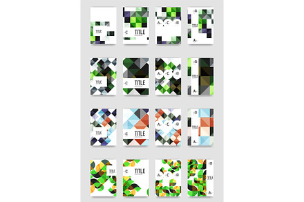 Set of a4 minimal geometric print templates, an Illustration by antishock