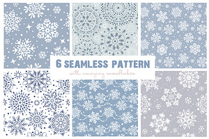 Seamless Pattern With Snowflakes