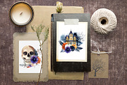 Watercolor Gothic Halloween, a Decorative Illustration by Elena Dorosh (Thumbnail 4 of 12)