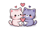 Prompt For Kawaii Valentine Clipart, a Seasonal Illustration by Creative design (Thumbnail 3 of 7)