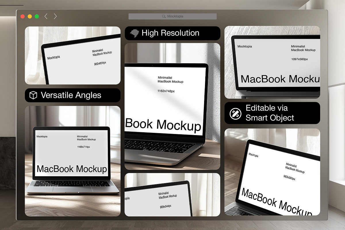 MacBook Mockup Bundle (10 PSD), a Mac Mockup by Mocktopia (Photo 3 of 9)