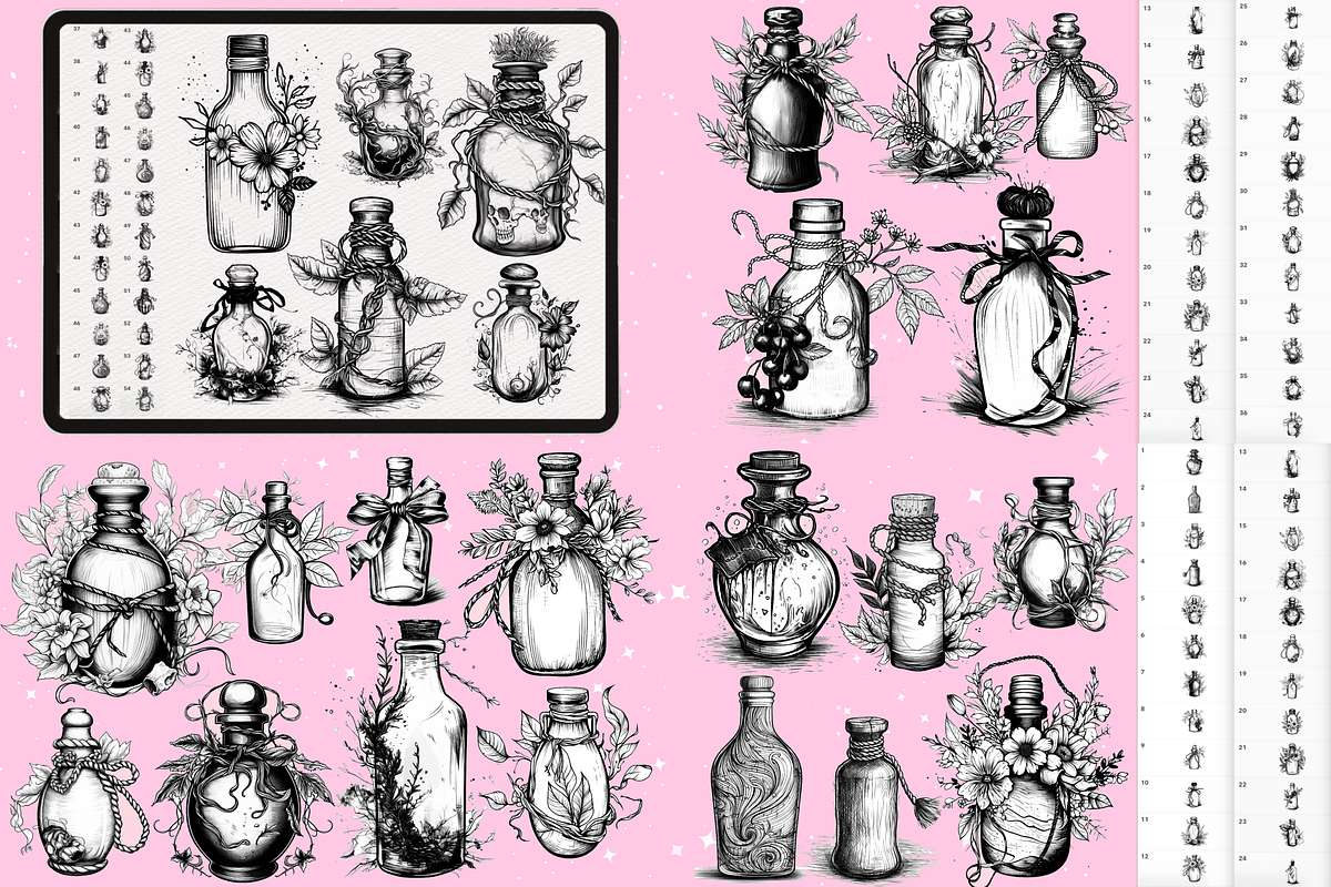 2235 BUNDLE Procreate Stamp Brushes, a Brush Add-On by Revabrush (Photo 6 of 17)
