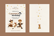 Vintage Kids Birthday Invitation, an Invitation Template by DijanaDesignShop (Thumbnail 3 of 4)