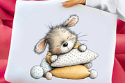 Whimsical Easter Bunny Clipart, an Illustration by Libby Wishes (Thumbnail 5 of 9)