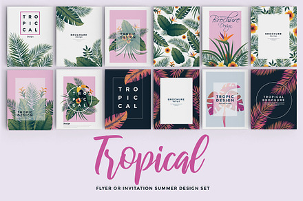 Set of 12 Tropical Flyer Template, a Flyer Template by Creative Graphics