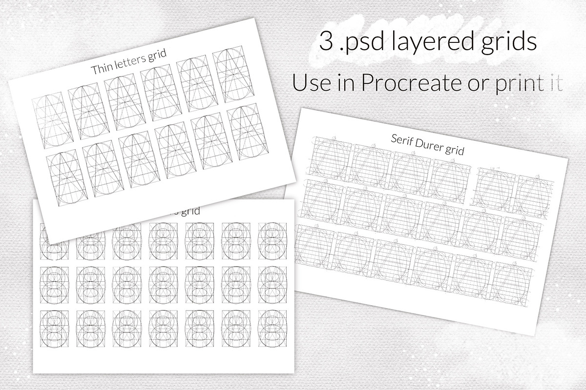 Procreate letter builder chalk brush, a Brush Add-On by Let's Art (Photo 8 of 11)