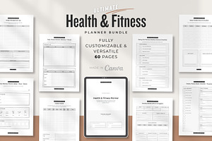 Ultimate Health and Fitness Planner, a Stationery Template by Amit Debnath