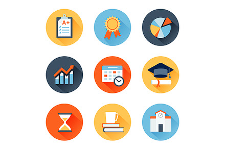 Educational flat icons