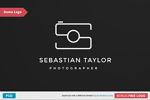 S - Square Business Card Template