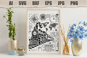 Stencil Vintage Railway Travel, a Technology Illustration by MARYCRAFTIRIA (Thumbnail 3 of 3)
