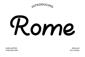 Rome - Handwritten Font
