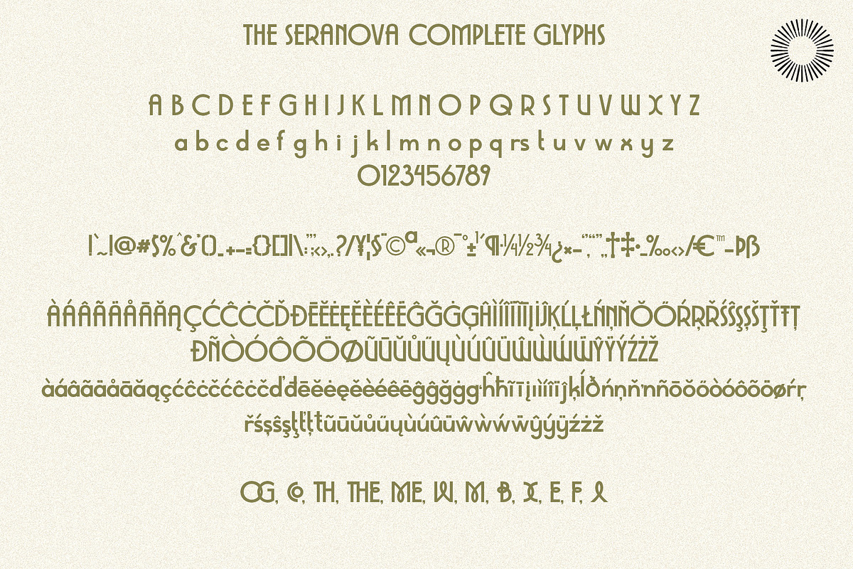 The Seranova - Contemporary DecoSans, a Sans Serif Font by Setara Langit CreativeStd (Photo 12 of 16)