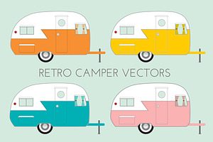 Retro Camper Vectors
