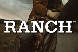 Ranch, a Slab Serif Font by FontMesa