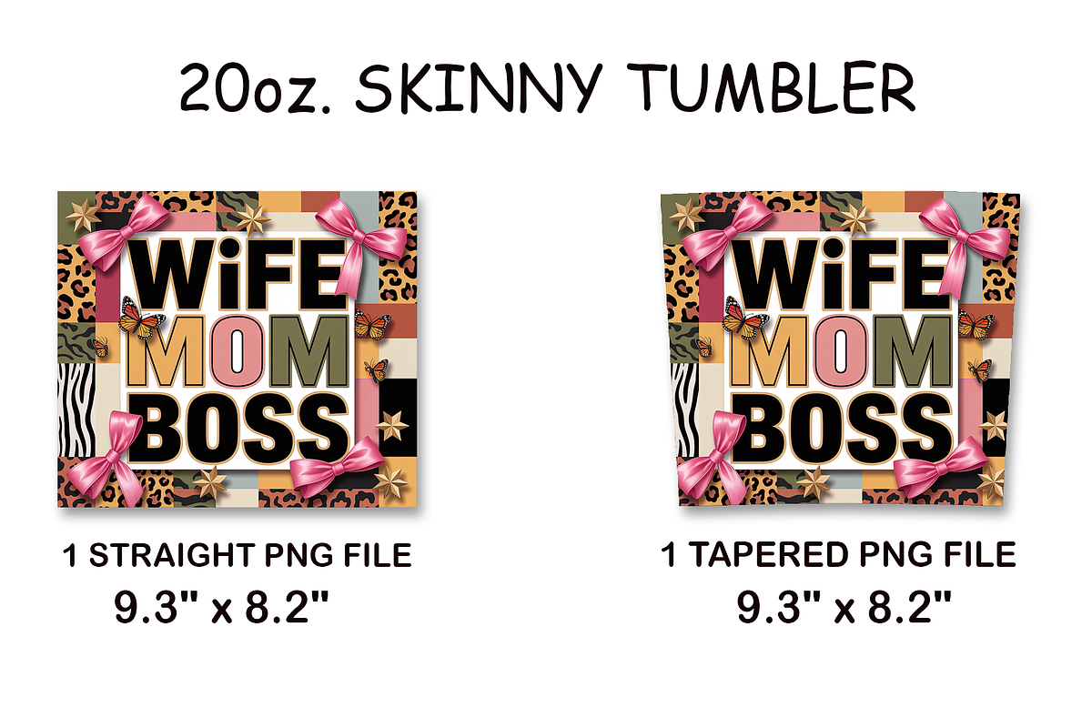 Wife Mom Boss 20oz Tumbler, an Arts & Entertainment Photo by LamanAzalea (Photo 2 of 2)