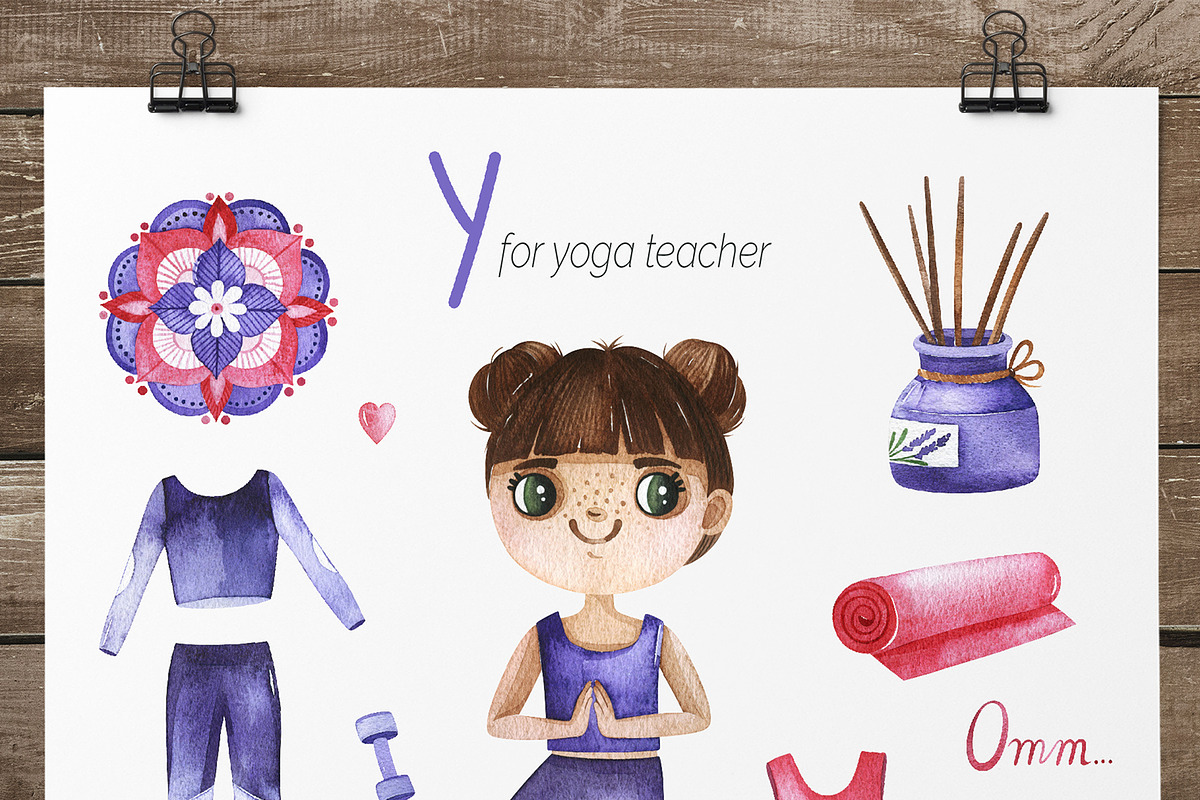 Cute Alphabet Professions. Part 2, an Object Graphic by Kate_Rina (Photo 13 of 17)