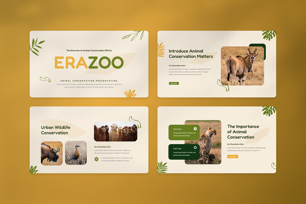Animal Conservation Google Slide, a Presentation Template by Annora Studio (Photo 4 of 8)